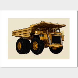 Haul truck cartoon illustration Posters and Art